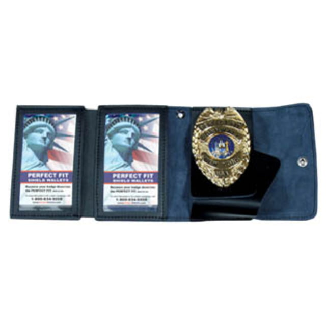 Perfect Fit Non Recessed Badge & Double ID Case w/ Snap Closure - 3.25in x4.25in - Perfect Fit