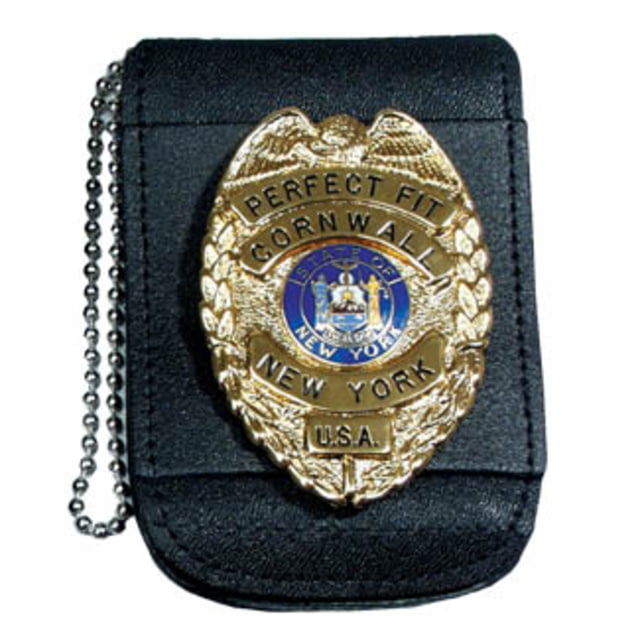 Perfect Fit Universal Badge & ID Neck Holder w/ Magnetic Closure & Chain - 2.50in x3.25in