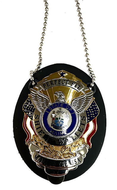 Perfect Fit Universal Oval Badge Clip w/ Snap & Chain