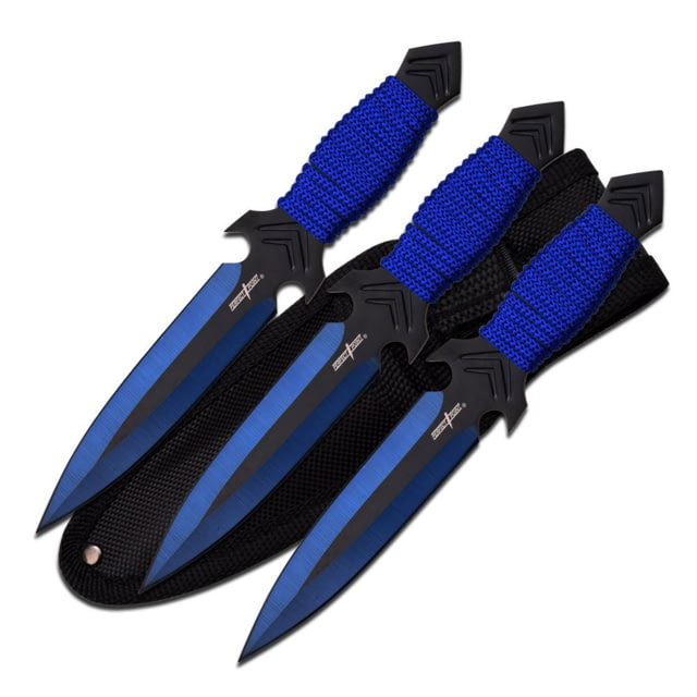 Perfect Point Tactical 6.5in Stainless Steel Blade Blue Cord Wrapped Handle - Perfect Point