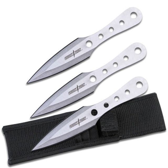 Perfect Point Tactical 6.5in Stainless Steel Blade Silver Stainless Steel Handle - Perfect Point