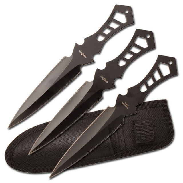 Perfect Point Tactical 7.5in Stainless Steel Blade Black Stainless Steel Handle - Perfect Point