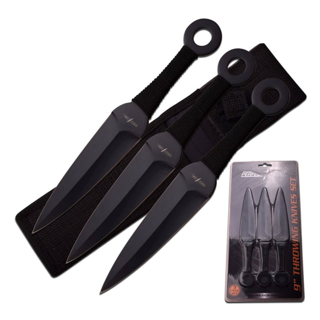 Perfect Point Tactical 9in Stainless Steel Blade Black Cord Wrapped Handle - Perfect Point