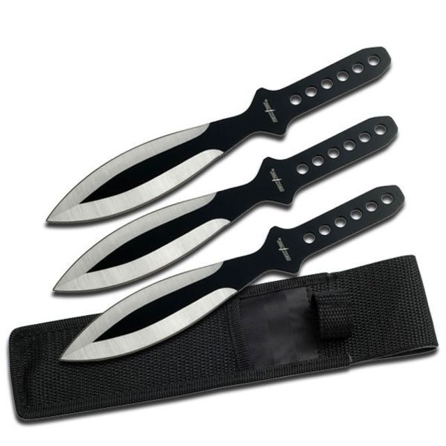 Perfect Point Tactical 9in Stainless Steel Blade Black Stainless Steel Handle - Perfect Point
