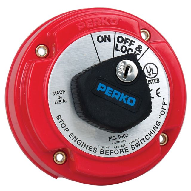 Perko Duty Main Battery Disconnect Switch w/Key Lock Medium