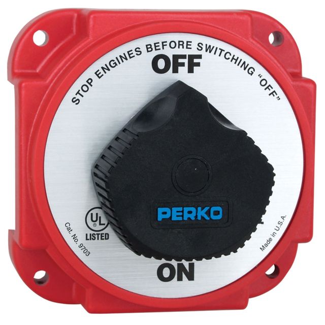 Perko Heavy Duty Battery Disconnect Switch w/ Alternator Field Disconnect