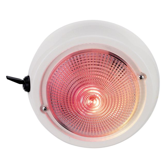 Perko Light w/Red & White Bulbs Dome - Perko