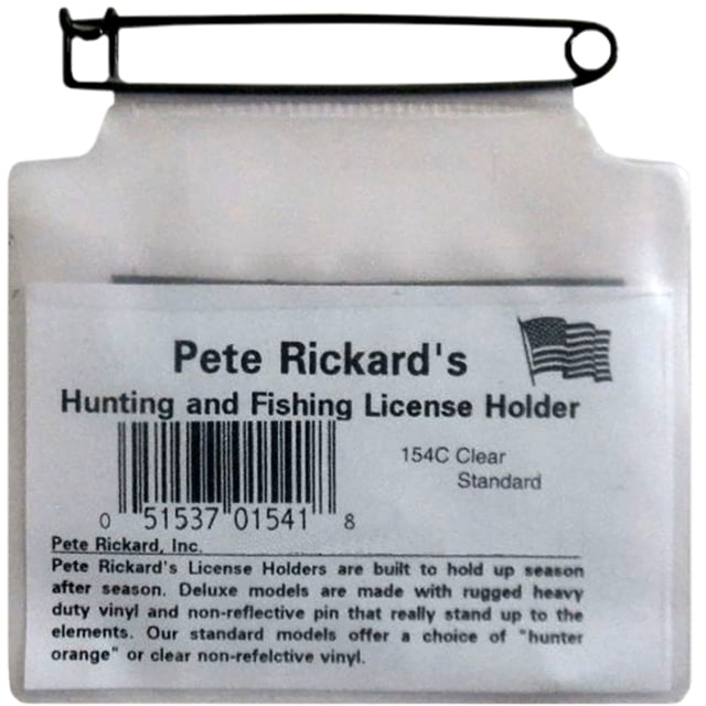 Pete Rickard Pete Rickard Rickards Hunting License Holder Clear - Pete Rickard