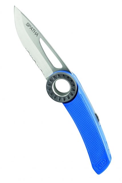 Petzl Nylon Spatha Folding Knife 2.5in Nylon Normal Blade Blue - Petzl