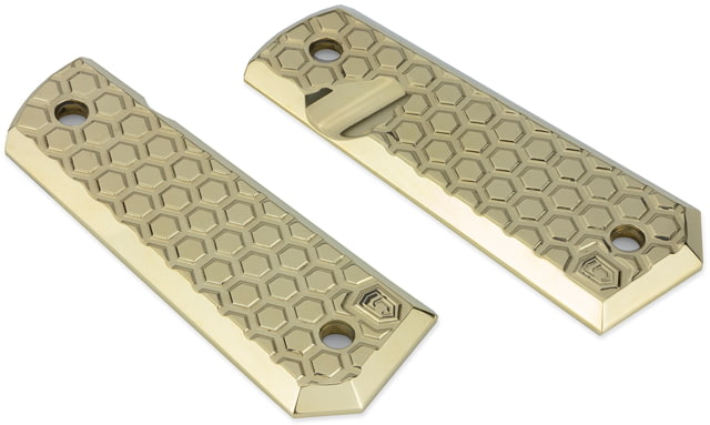 Phase 5 Weapon Systems Inc Brass  Pistol Grips Hex Pattern Brass - Phase 5 Weapon Systems Inc