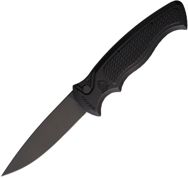 Piranha Knives Auto Velocity Button Lock Blk PKC - Piranha Knives