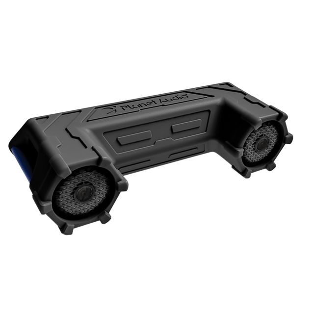 Planet Audio Off Road ATV Sound System 6.5in Marine Speakers Bluetooth LED Bar Black