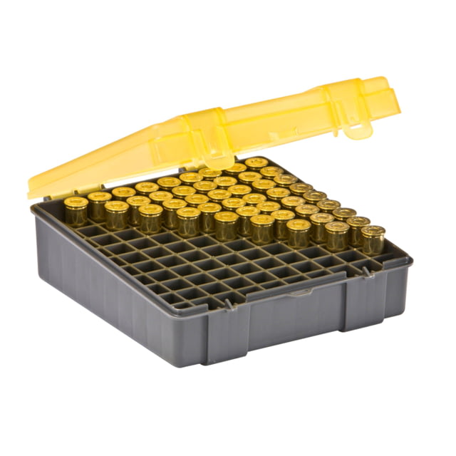 US Plano Handgun Ammo Case with Hinged Cover, .41 Magnum, 100 count, Dark Gray/Transparent Amber, PMC122600 Tech Data