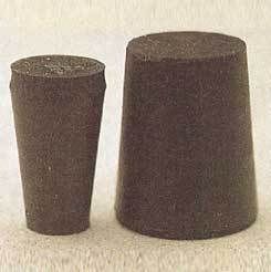 Plasticoid Black Rubber Stoppers Solid 13-M290 Case
