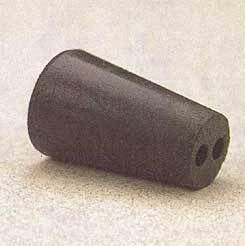 Plasticoid Black Rubber Stoppers Two-Hole 7--M292 Case