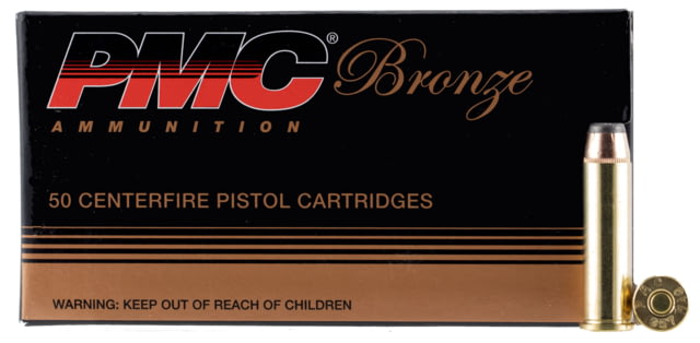  Ammunition Bronze .357 Magnum 158 Grain Jacketed Soft Point Brass Cased Pistol 50 Rounds PM Ammo