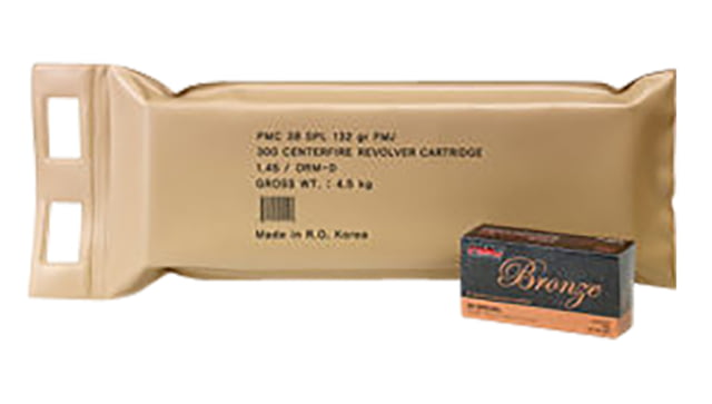  Ammunition Bronze .38 Special 132grain Full Metal Jacket Brass Cased Pistol 300 Rounds Ammo