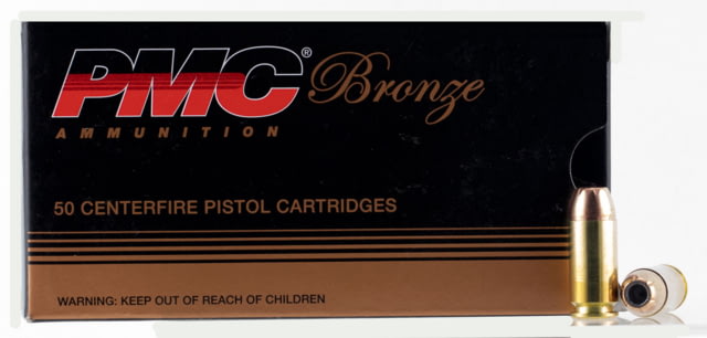  Ammunition Bronze .40 S&W 165 Grain Jacketed Hollow Point Brass Cased Pistol 50 Rounds Ammo