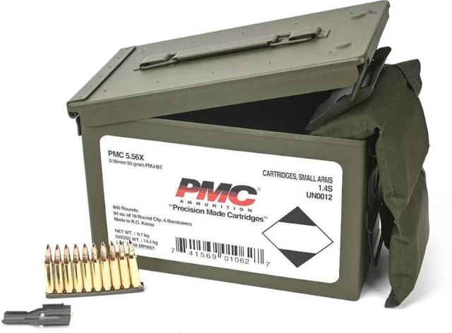  Ammunition X-Tac 5.56x45mm NATO 55 Grain Full Metal Jacket Rifle Metal Box 840 Rounds 1102741 Ammo