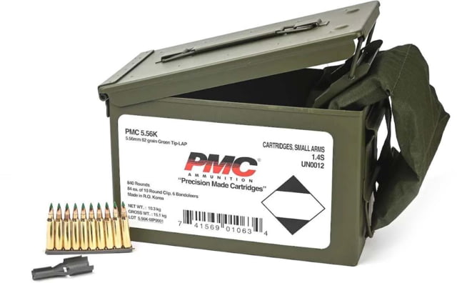  Ammunition X-Tac 5.56x45mm NATO 62 Grain Full Metal Jacket Boat Tail Rifle Metal Box 840 Rounds 1102742 Ammo