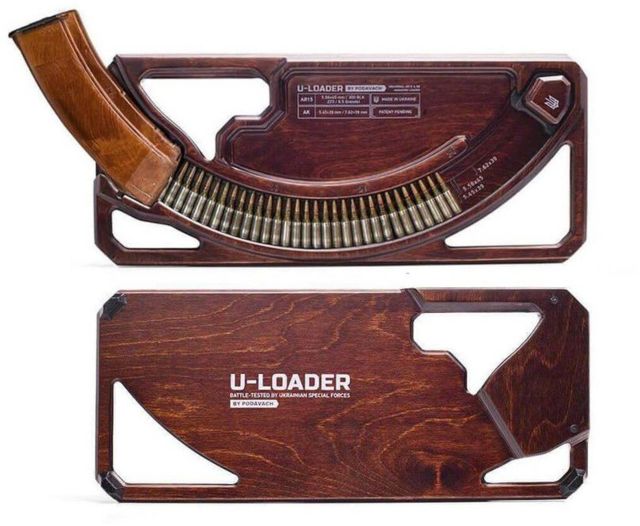 PODAVACH U-Loader Basic AR15 AK Magazine Speed Loader Natural wood NSN n