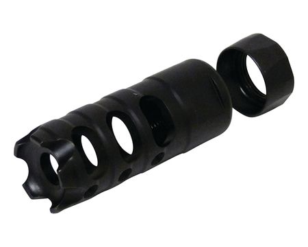 USED POF USA Three Chamber Muzzle Brake And Locknut Kit .308 Caliber Black MBK308 - Pof Usa