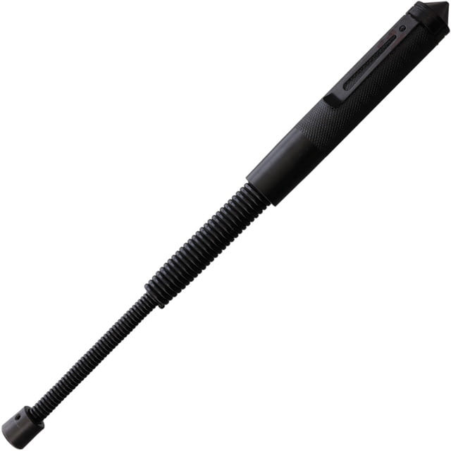 Police Force Tactical Expandable Baton 10in to 26in Black Nylon Belt Sheath Steel Construction Black - Police Force Tactical