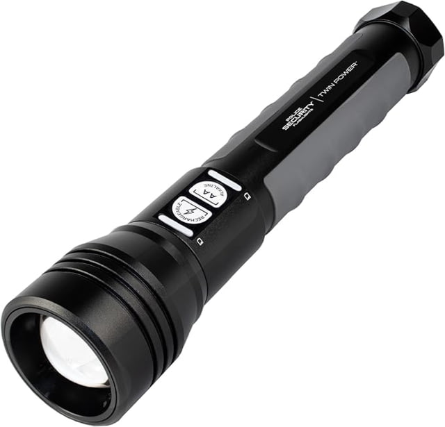 Police Security Flashlights Twin Power Flashlight 2000 Lumens Black C76A7C2F PS