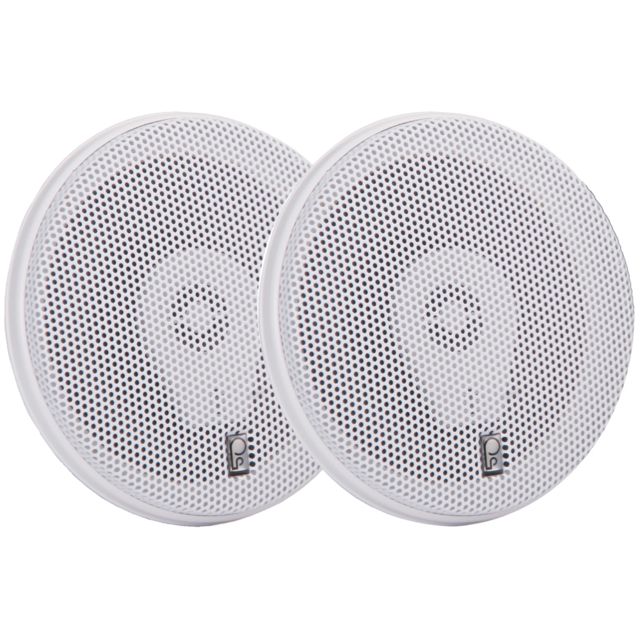 Poly-Planar 6" Titanium Series 3-Way Marine Speakers - PairWhite - Poly-Planar