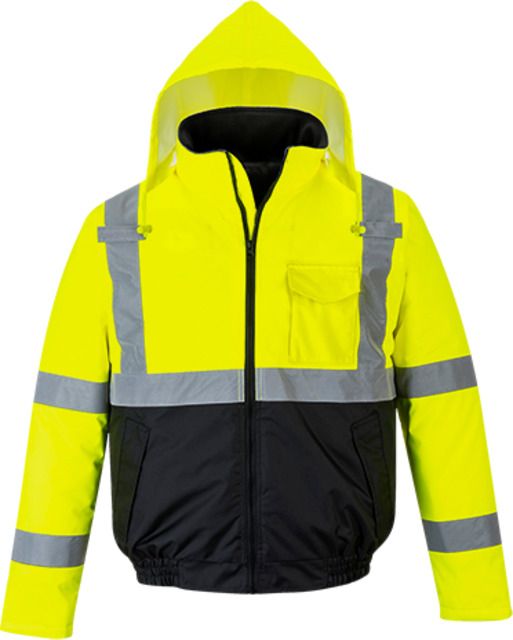 Portwest Hi-Vis Two-Tone Bomber Jacket Yellow/Black 6XL - Portwest