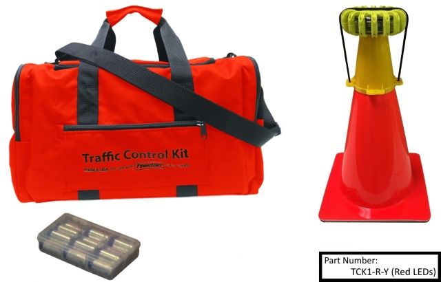 Powerflare 1-Position PowerFlare Traffic Control Kit Infrared Black Shell