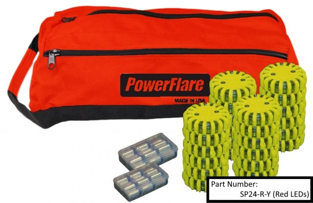 Powerflare 24-Pack PowerFlare Soft Pack Red LEDs Blue Shell