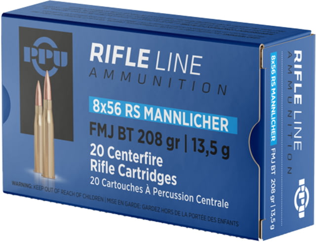  8x56r Mannlicher 208gr. Fmj 20-pack Ammo