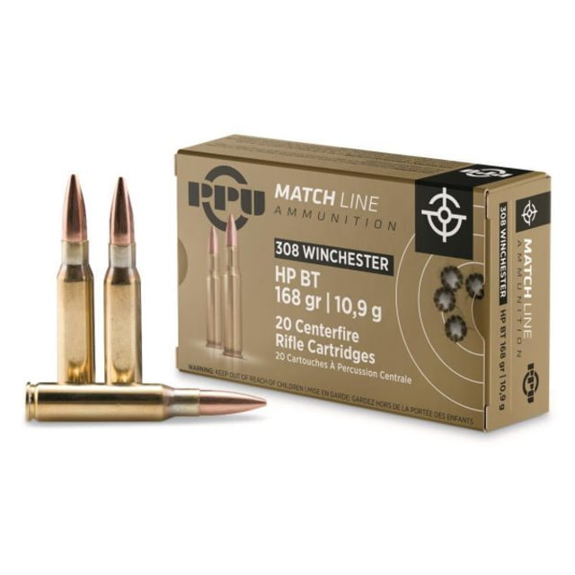  Match .308 Winchester 175 Grain Hollow Point Boat Tail Rifle 20 Rounds Ammo