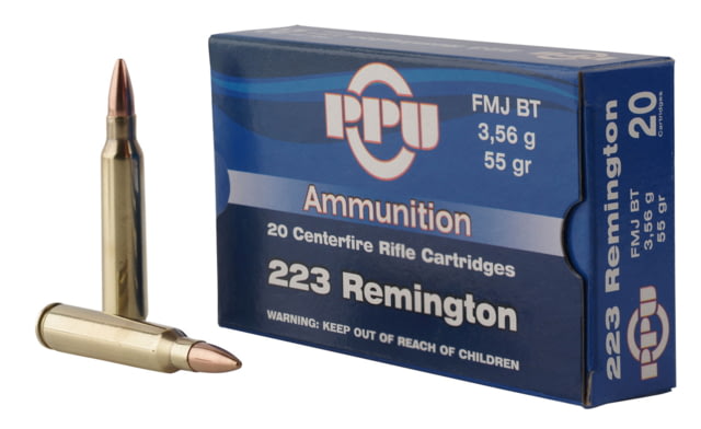 PPU  Standard Rifle 223 Rem 55 Gr Full Metal Jacket Boat Tail FMJBT - Prvi Partizan