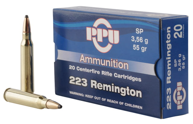  Standard Rifle .223 Remington 55 Grain Soft Point Brass Cased Rifle 20 Rounds Ammo