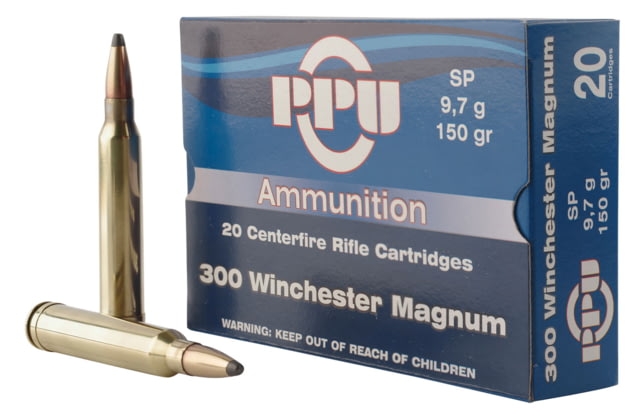  Standard Rifle .300 Winchester Magnum 150 Grain Soft Point Brass Cased Rifle 20 Rounds Ammo