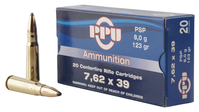 PPU  Metric Rifle  123 Gr Pointed Soft Point PSP - Ppu