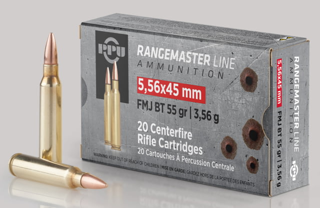 Prvi Partizan RangeMaster 5.56 NATO 55 Grain Full Metal Jacket 20 Round Box i Partizan RangeMaster 5.56 NATO 55 Grain Full Metal Jacket 20 Round Box Ammo