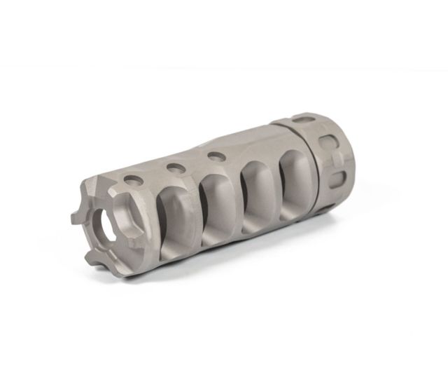 Precision Armament HYPERTAP Muzzle Brake Slim 7.62mm/.308Cal 15x1mm Stainless 7.62mm/.308 - Precision Armament