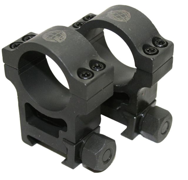 Precision Reflex 1in Steel Rings Extra High Black - Precision Reflex