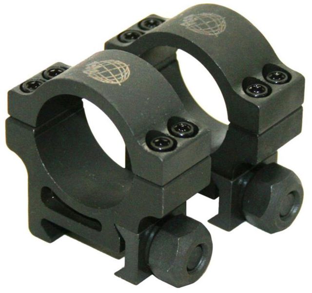 Precision Reflex 1in Steel Rings Standard Black - Precision Reflex