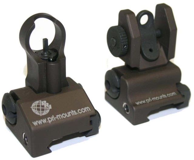 Precision Reflex Flip Up Front & Rear Iron Sight Combo Flat Dark Earth - Precision Reflex