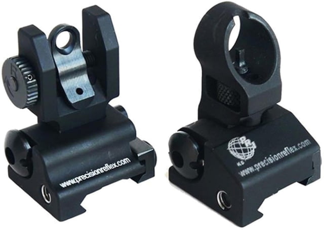Precision Reflex Flip Up Front/Rear Sight Package w/ Thumb Wheel Black - Precision Reflex