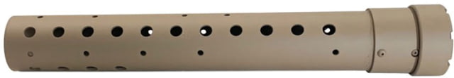 Precision Reflex Gen 3 14in Round Free Float Forearm w/ Holes No Rails Flat Dark Earth - Precision Reflex