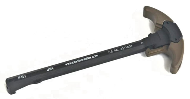 Precision Reflex M84 Gas Buster Charging Handle Ambidextrous Large Latch Mixed Handle Black latch Flat Dark Earth - Precision Reflex