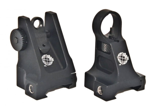 Precision Reflex PRi Fixed Front/Rear Sight w/Thumb Wheel Black - Precision Reflex