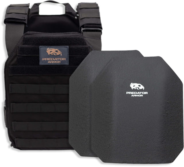 Predator Armor Level III Plate Carrier Package Black 16x12