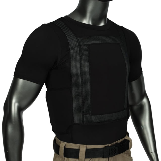 Premier Body Armor 360 Core Everyday Armor T-Shirt w/ 4 Level IIIA Panels Crew Collar Black Medium