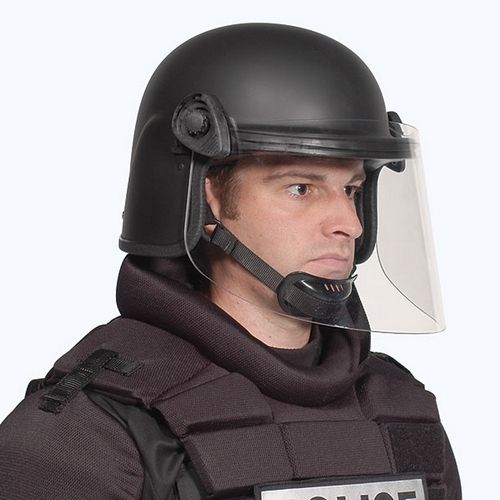 Premier Crown Corp Tacelite Tcm&trade Full Coverage Riot Duty Helmet W/ Wire Face Guard Black Medium 2.5Ib - Premier Crown Corp